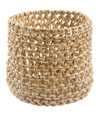 Organic open weave, natural color basket
