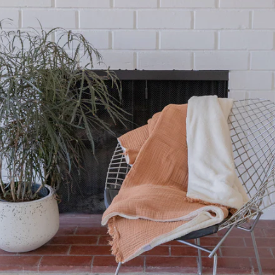 Morro Sherpa Throw Blanket - Sedona