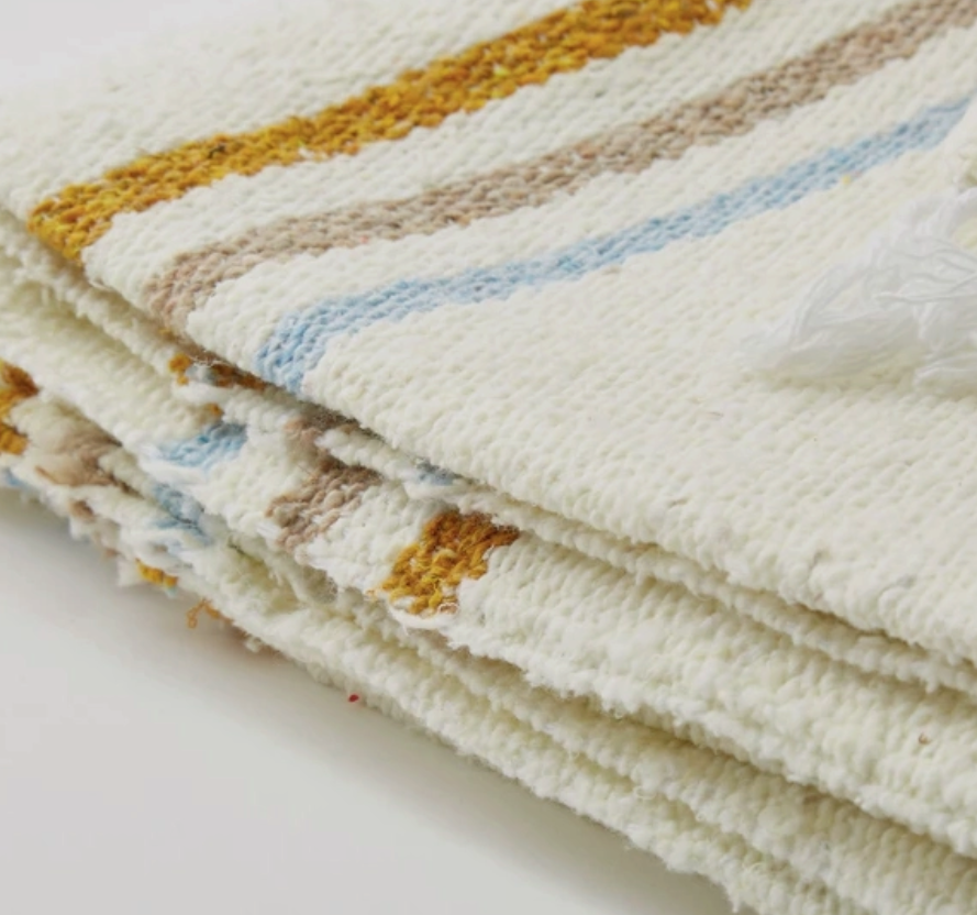 Sand Striped Throw Blanket