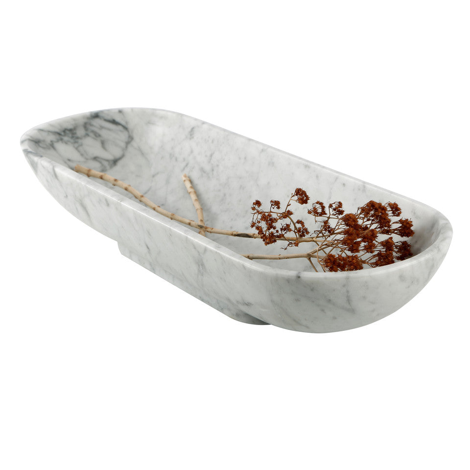 Beautiful oblong, marble bowl or tray