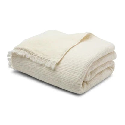 Morro Sherpa Throw Blanket - Coconut