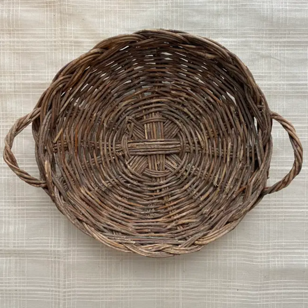 Walnut Whicker Basket