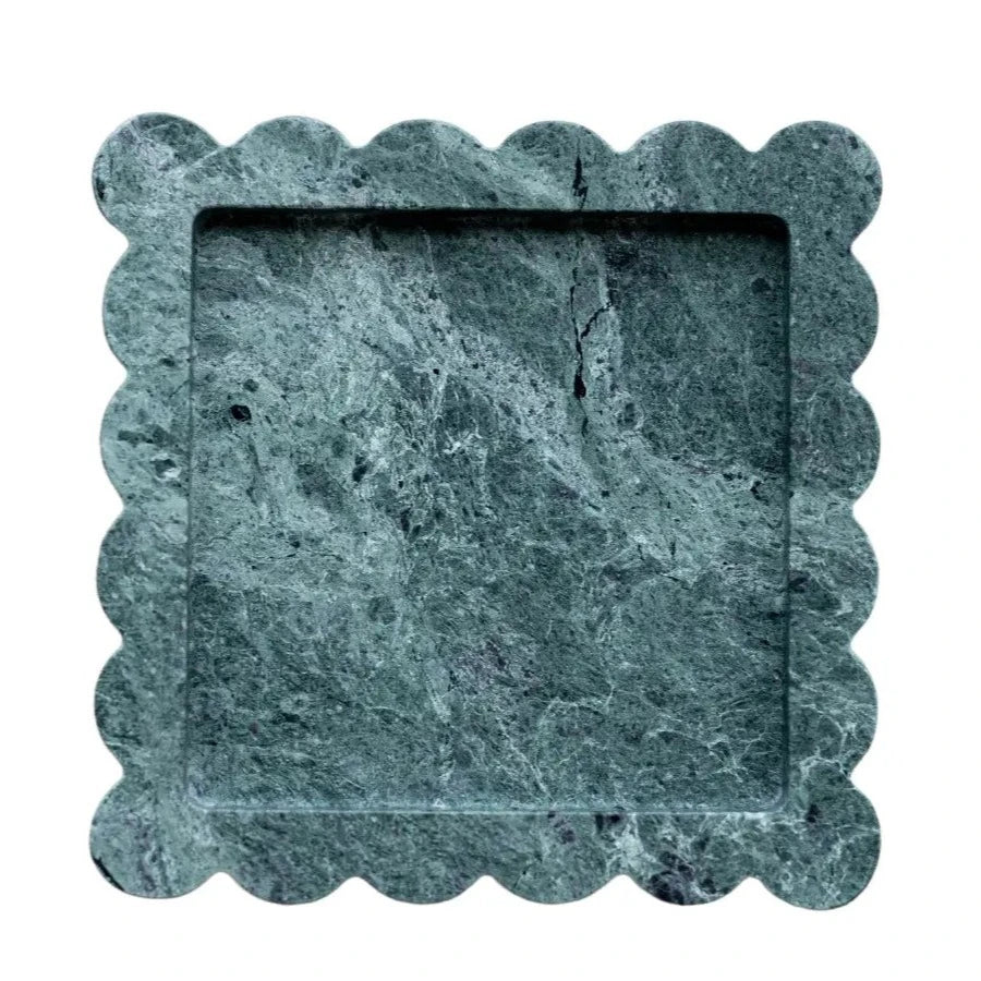 Vista Marble Scalloped Tray