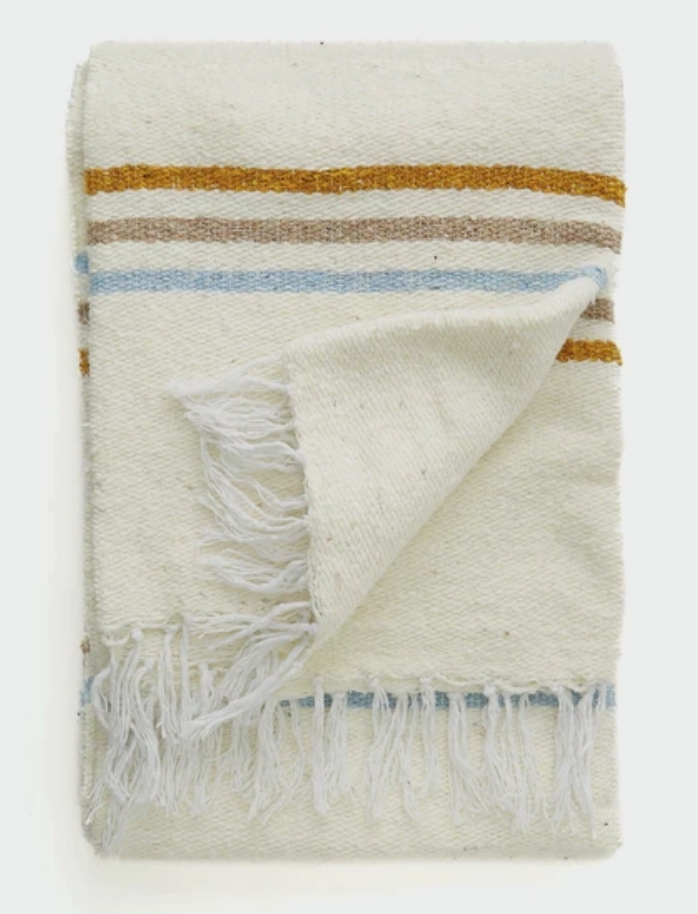 Sand Striped Throw Blanket