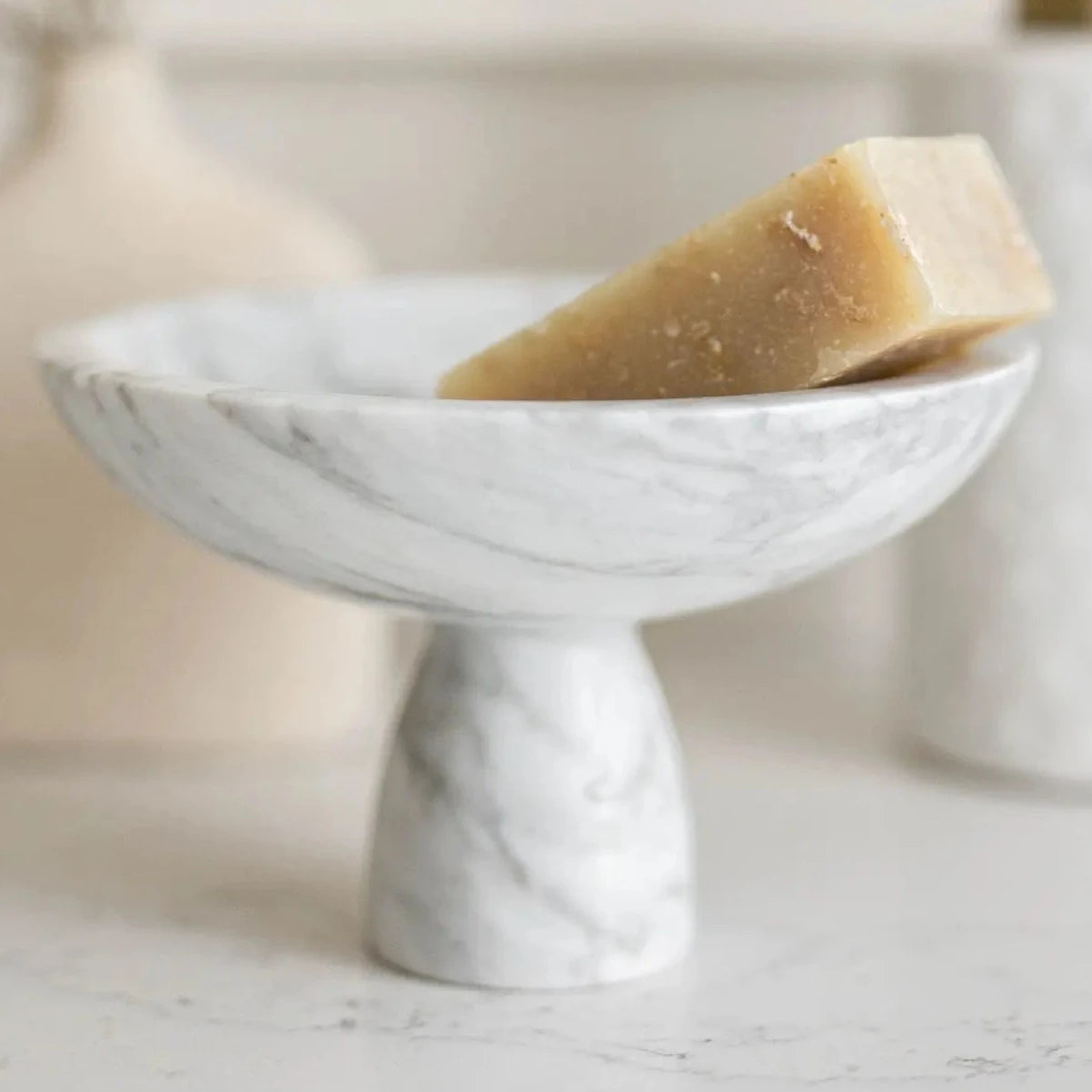 Vista Marble Pedestal Bowl